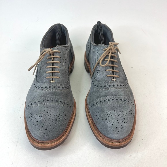 Allen Edmonds Strandmok Cap-toe Oxford‎ Suede Shoes Men 9D Grey main image 6